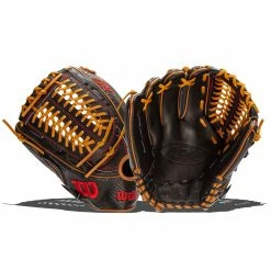 New ✔️ Wilson A2K 11.75" SuperSkin Baseball Glove: WBW1000631175 Black, Tan 👏