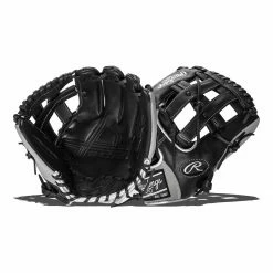New 🎉 Rawlings Encore 12.25" Baseball Glove: EC1225-6B Black, Grey, Silver 😍